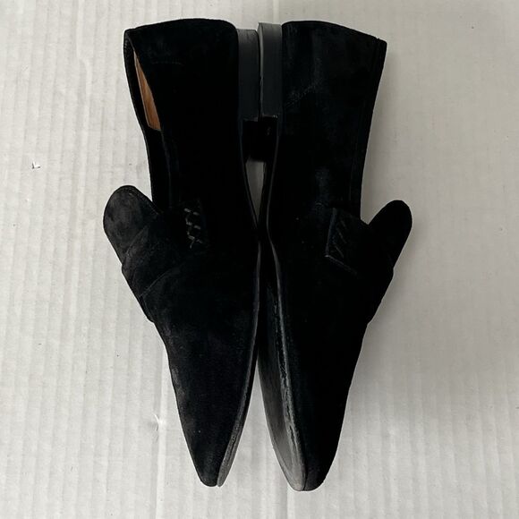 Margaux The Penny Loafer Womens Black Classic Suede Slip On Comfort Flats US 12W - Picture 4 of 14